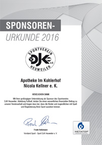 Sponsoring, Fußballverein DJK Heuweiler